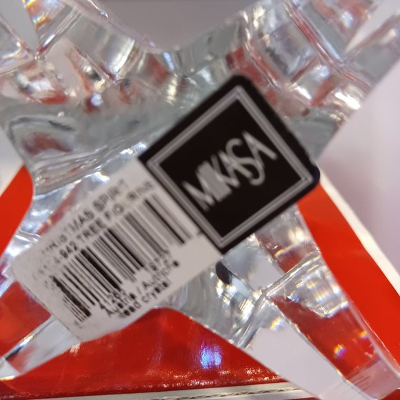 FINAL Mark down  Pair (2)  Vintage Crystal Christmas Tree  by Mikasa 1990's - Picture 3 of 4